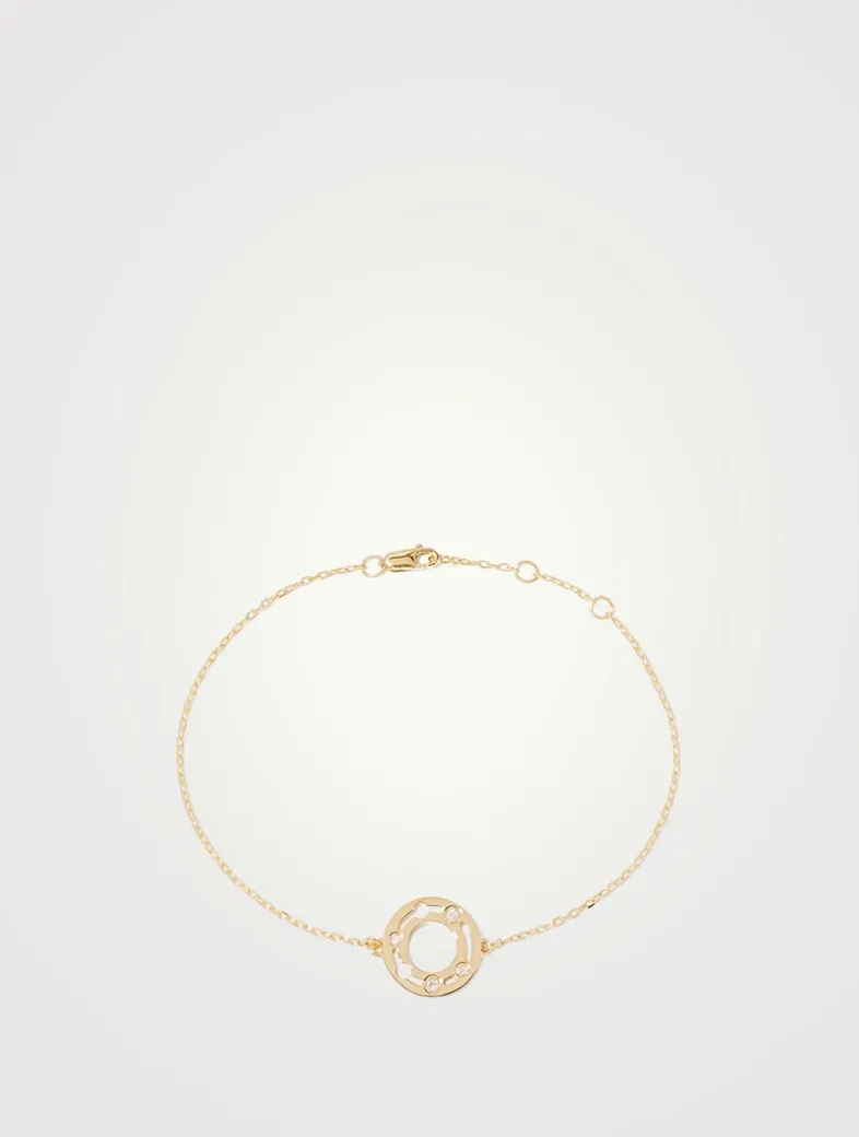 Pulse 18K Gold Chain Bracelet With Diamonds
