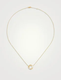 Pulse 12mm 18K Gold Necklace With Diamonds