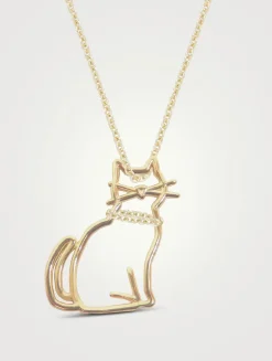 Pura 9K Gold Miau Necklace