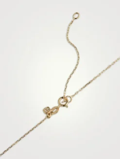 Pure 14K Gold Mama Script Necklace