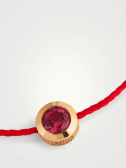 Pure Rubis 18K Gold String Bracelet With Ruby