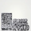 Pure Silk Assorted Scrunchies - Silver