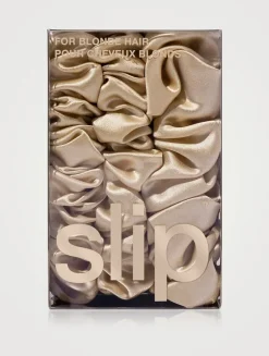 Pure Silk Assorted Scrunchies - Blonde