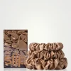 Pure Silk Assorted Scrunchies - Light Brown
