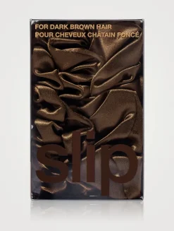 Pure Silk Assorted Scrunchies - Dark Brown