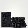 Pure Silk Assorted Scrunchies - Black