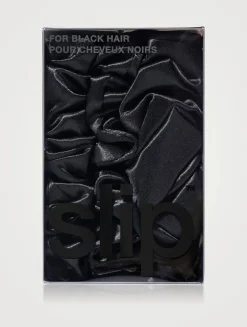 Pure Silk Assorted Scrunchies - Black