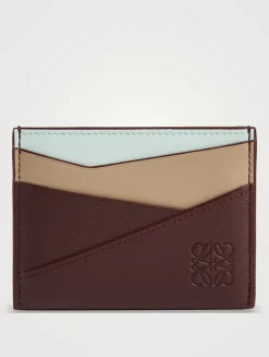 Puzzle Leather Card Holder