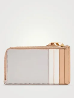 Puzzle Leather Zip Card Holder