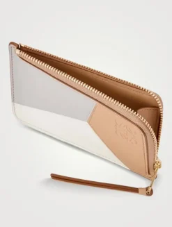 Puzzle Leather Zip Card Holder