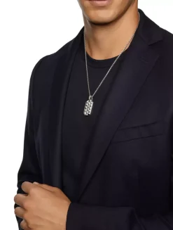 Pyramid Tag In Sterling Silver, 35mm