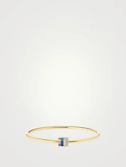 Quatre Blue Edition 18K Gold Bracelet With Ceramic And Diamonds