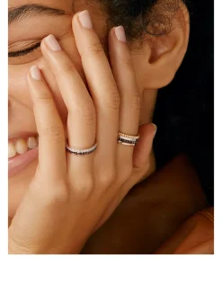 Quatre Classique Gold Wedding Band With Brown PVD And Diamonds