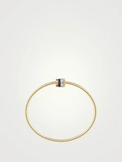 Quatre Classique 18K Gold Bracelet With Diamonds And Brown PVD