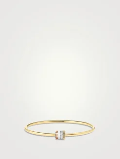Quatre White Edition 18K Gold Bracelet With Ceramic And Diamonds