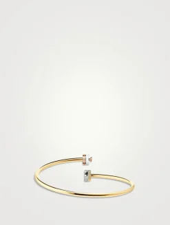 Quatre White Edition 18K Gold Bracelet With Ceramic And Diamonds