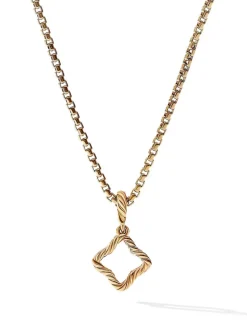 Quatrefoil Amulet In 18k Yellow Gold With Pavé Diamonds