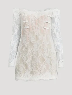 Rachel Off-The-Shoulder Lace Mini Dress