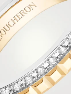 Radiant Edition Quatre Clou de Paris Gold Wedding Band With Diamonds