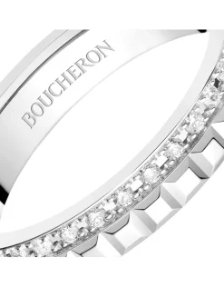 Radiant Edition Quatre Clou de Paris White Gold Wedding Band With Diamonds
