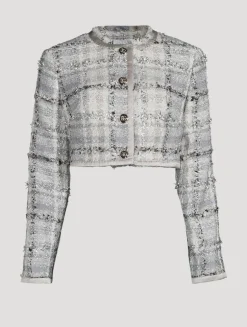 Raschel Cropped Tweed Jacket