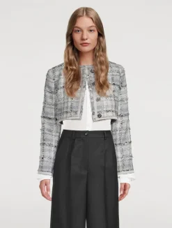 Raschel Cropped Tweed Jacket