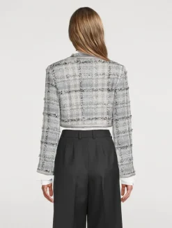 Raschel Cropped Tweed Jacket