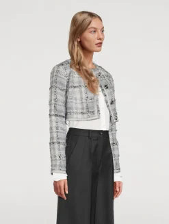 Raschel Cropped Tweed Jacket