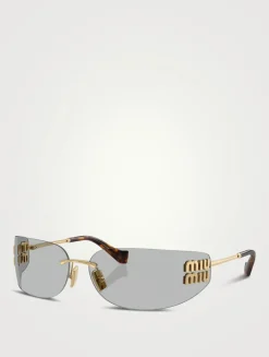 Rectangular Shield Sunglasses
