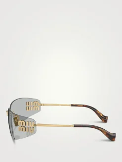 Rectangular Shield Sunglasses