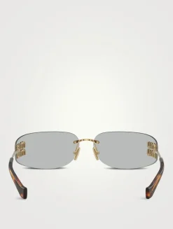 Rectangular Shield Sunglasses