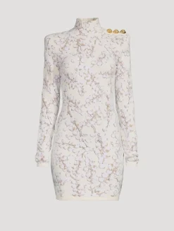 Red Currant Jacquard Knit Mini Dress