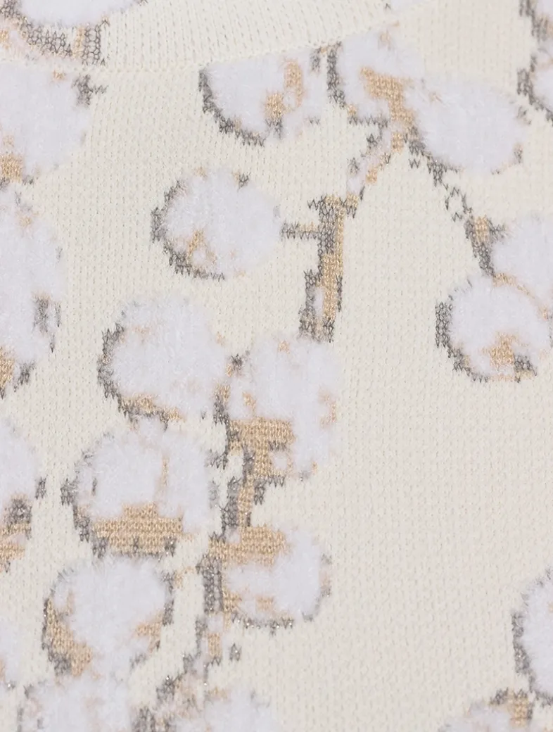 Red Currant Jacquard Knit Mini Dress