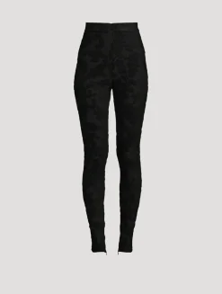 Red Currant Jacquard Leggings