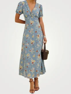 Reformation x Devon Lee Carlson Michelle Dress In Floral Print