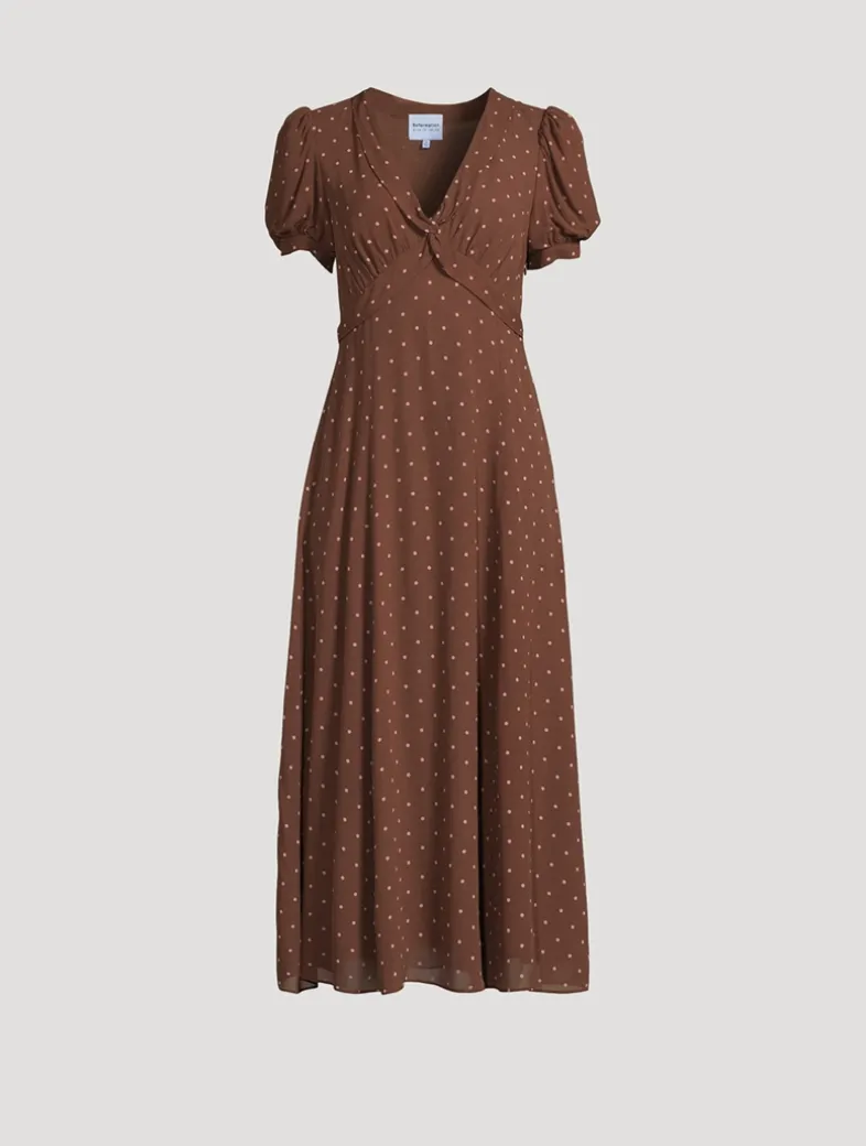 Reformation x Devon Lee Carlson Michelle Dress In Polka Dot Print