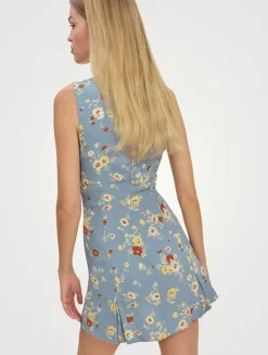 Reformation x Devon Lee Carlson Cher Mini Dress In Floral Print