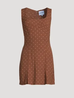 Reformation x Devon Lee Carlson Cher Mini Dress In Polka Dot Print