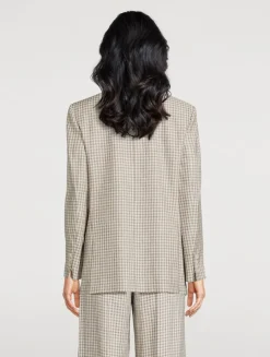 Relaxed Blazer In Check Print