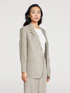 Relaxed Blazer In Check Print