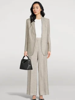 Relaxed Blazer In Check Print