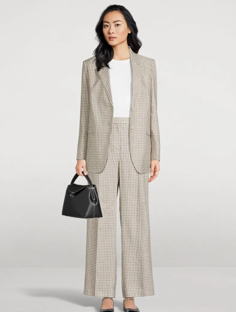 Relaxed Blazer In Check Print