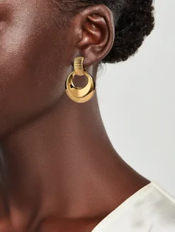 Remy Doorknocker Hoop Earrings