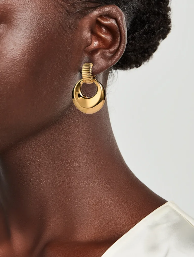 Remy Doorknocker Hoop Earrings
