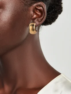 Remy Ridged Hoop Earrings