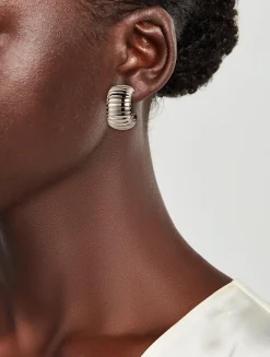 Remy Ridged Hoop Earrings