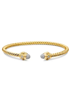 Renaissance® Cablespira Bracelet In 18k Yellow Gold With Diamonds, 3.5mm