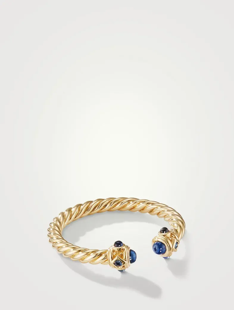Renaissance Color Ring In 18k Yellow Gold With Blue Sapphires