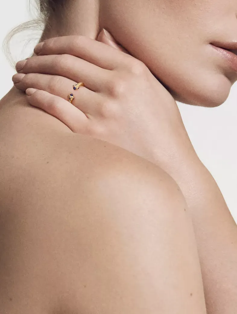 Renaissance Color Ring In 18k Yellow Gold With Blue Sapphires