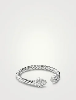 Renaissance Ring In 18k White Gold With Pavé Diamonds
